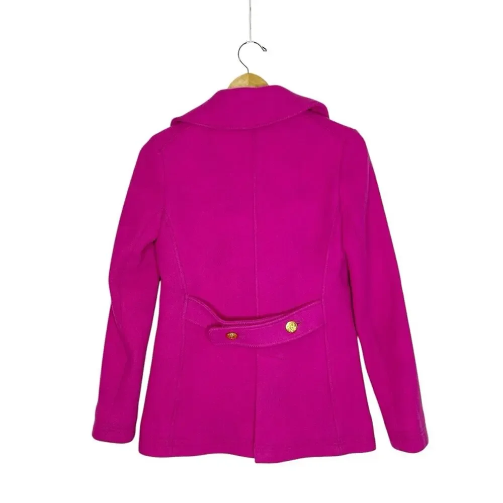 J. CREW Stadium Cloth Majesty Double Breasted Pea Coat